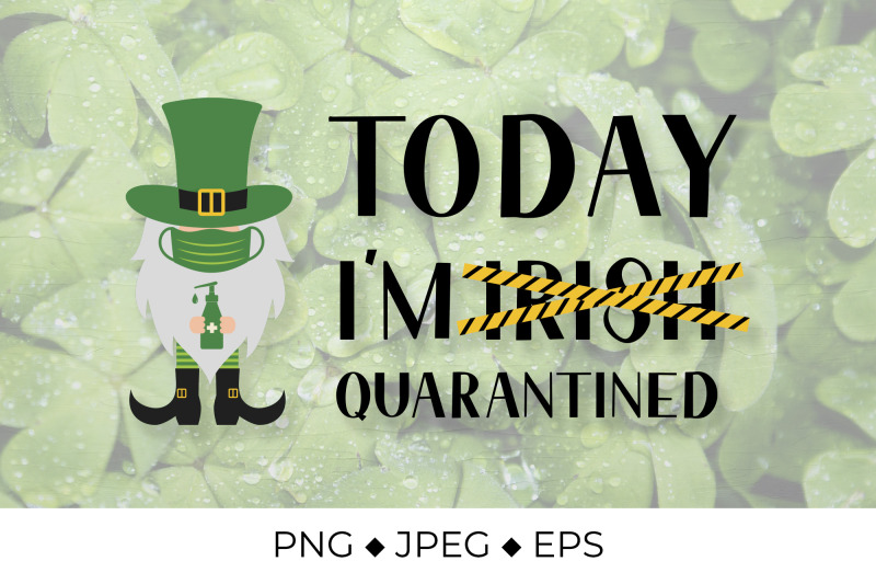 quarantined-st-patricks-day-masked-gnome-leprechaun