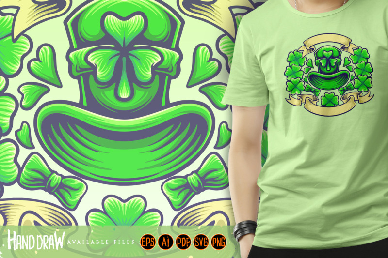 st-patricks-clover-day-with-vintage-banner-svg