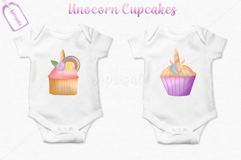 unicorn-cupcake-watercolor-sublimation