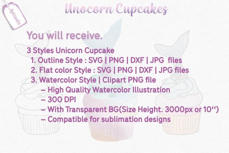 unicorn-cupcake-watercolor-outline-color