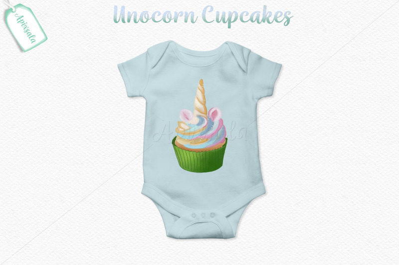 unicorn-cupcake-watercolor-outline-color