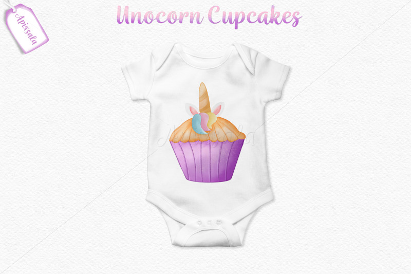 unicorn-cupcake-watercolor-outline-color