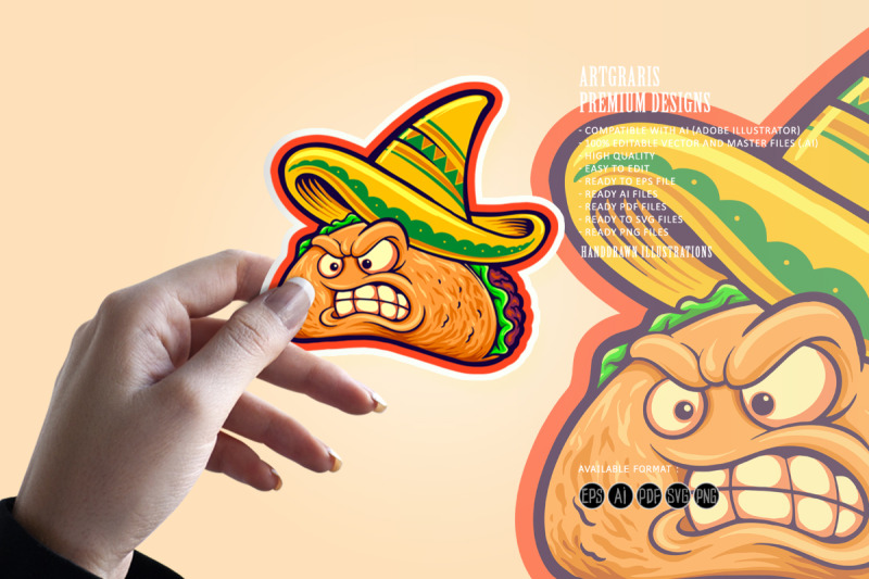 angry-delicious-tacos-restaurant-mascot