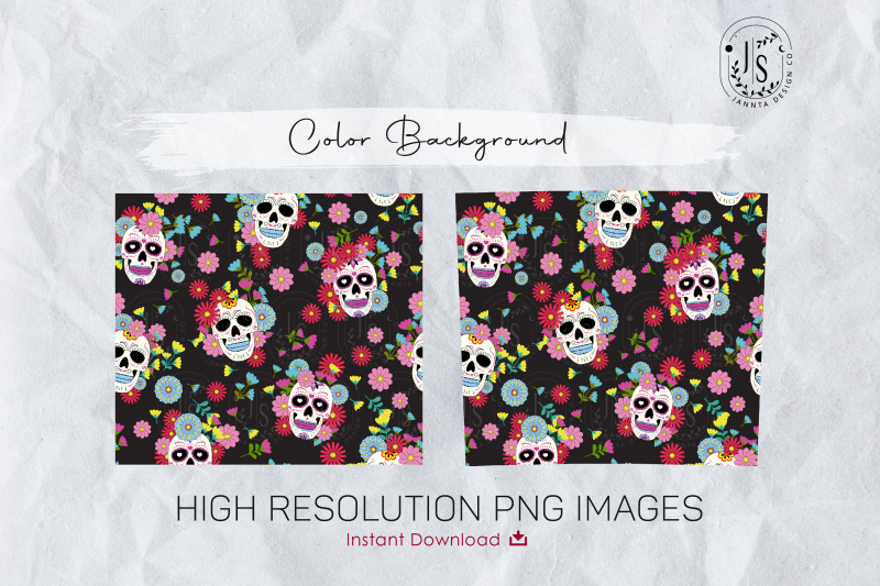 sugar-skull-and-flowers-20oz-tumbler-sublimation-wraps