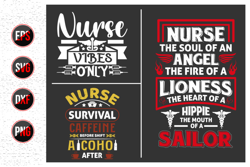 nurses-lettering-svg-design-bundle