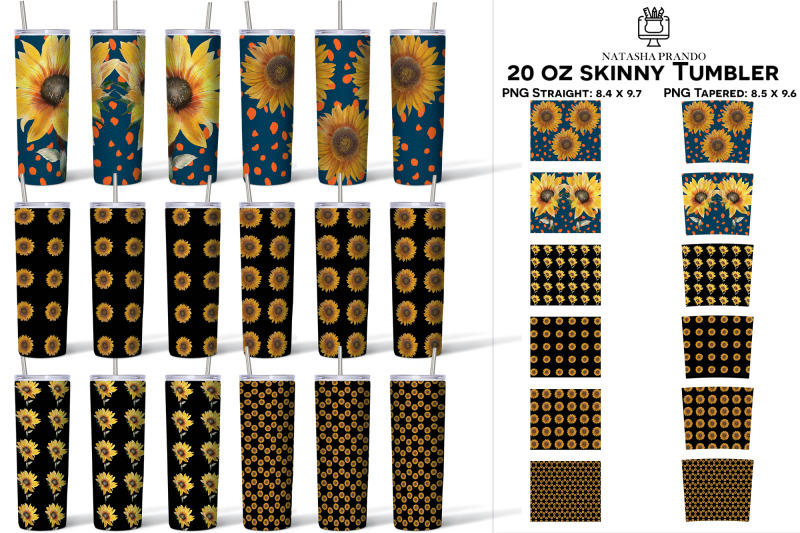 sunflower-skinny-tumbler-sublimation-designs-bundle