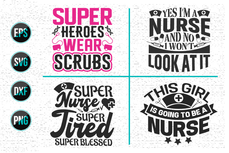 nurses-lettering-svg-design-bundle