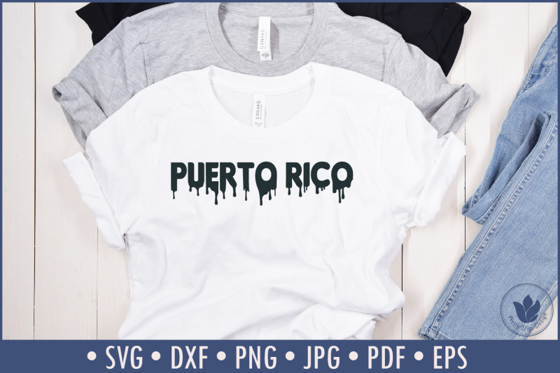 puerto-rico-dripping-text-lettering-word-art