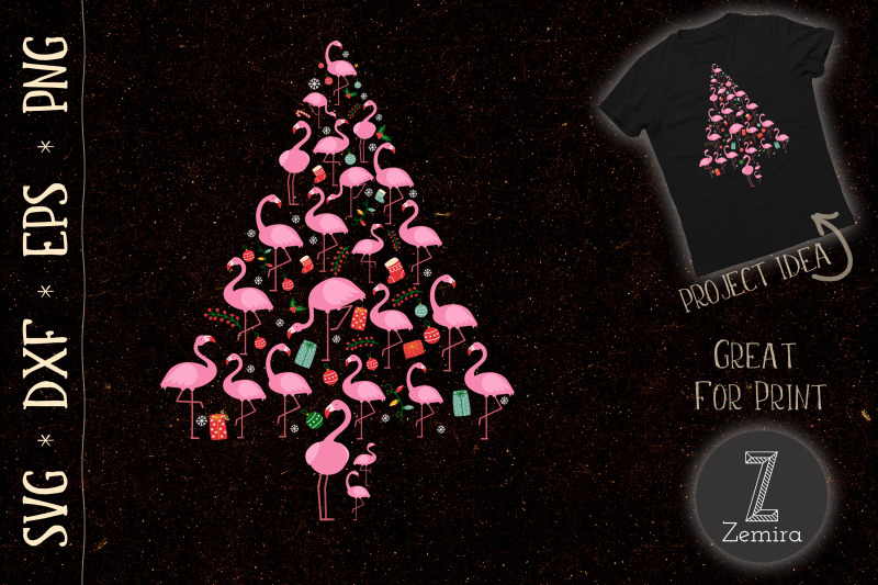 pink-flamingo-christmas-tree-svg