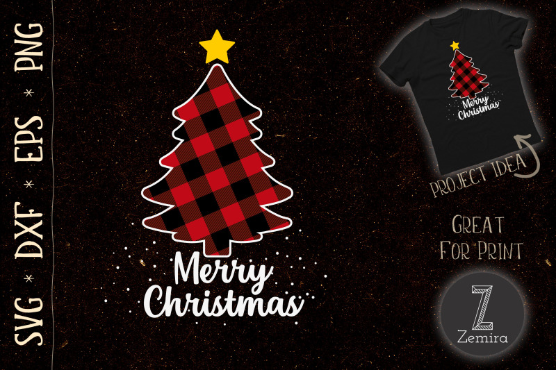 buffalo-plaid-christmas-tree-svg