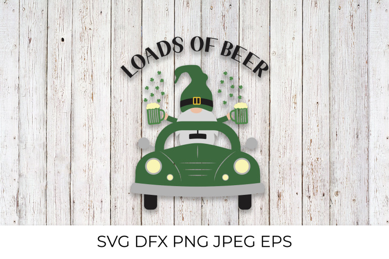 st-patricks-day-retro-truck-with-gnome-svg