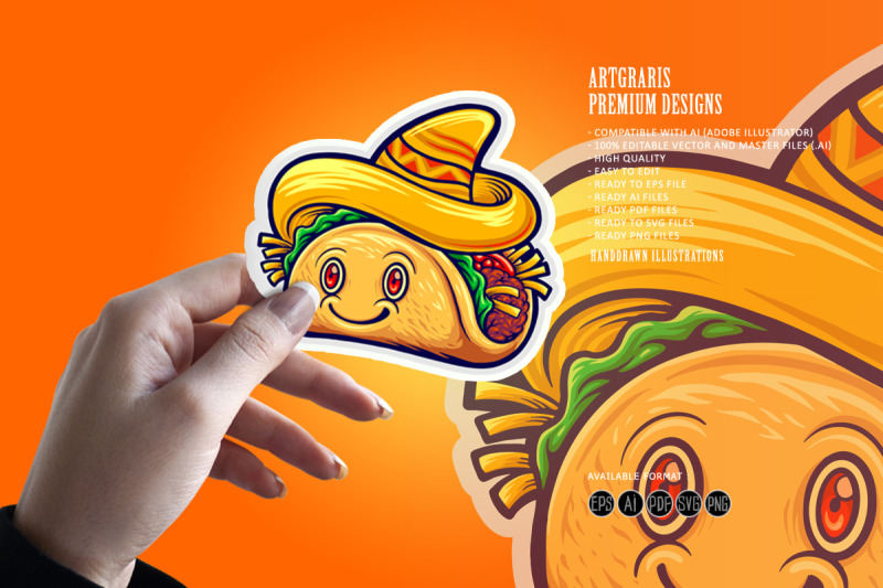 cute-delicious-tacos-restaurant-logo-illustration