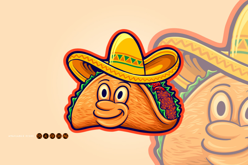 funny-delicious-tacos-restaurant-logo-illustration
