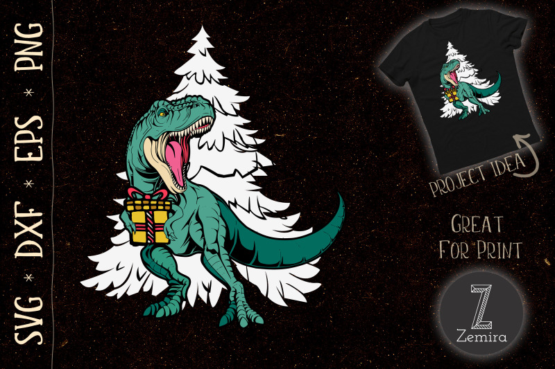 christmas-dinosaur-tree-rex-svg