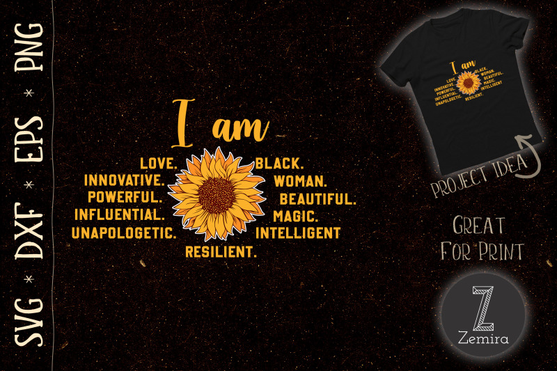 i-am-black-woman-sunflower-powerful