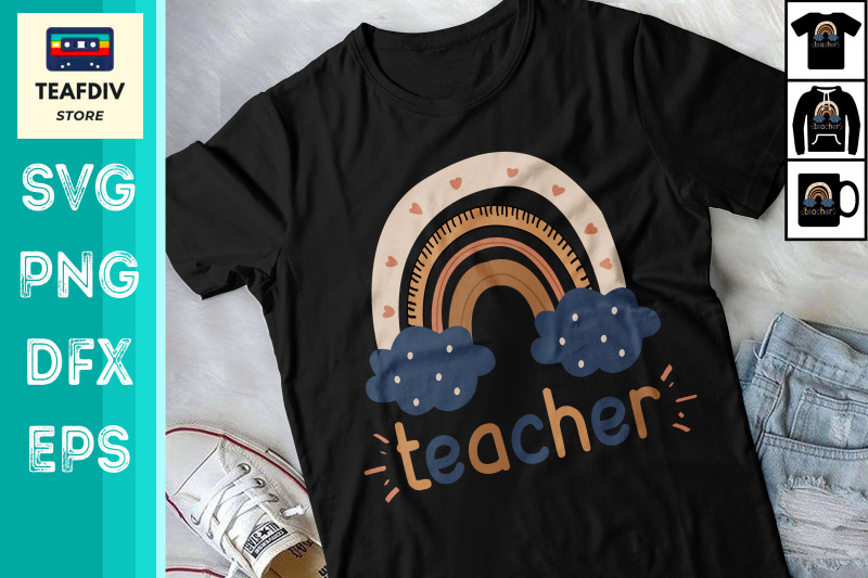 teacher-life-rainbow-design