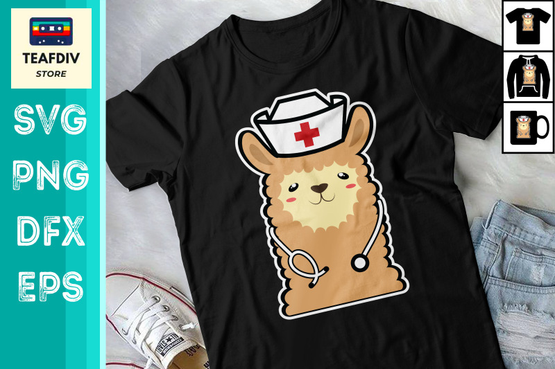 funny-llama-nurse-design