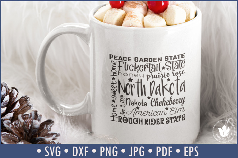 state-of-north-dakota-cut-file-square-typography