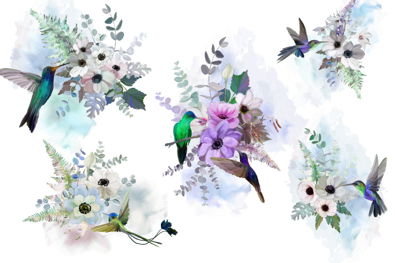 hummingbird-and-flowers