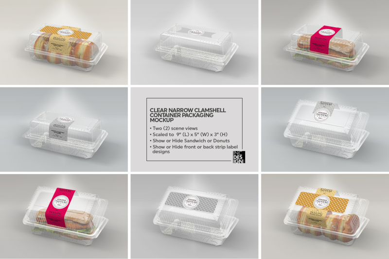Download Vol.1: Clear Plastic Food Containers Packaging Mock Up ...