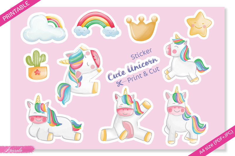 cute-unicorn-watercolor-printable-sticker