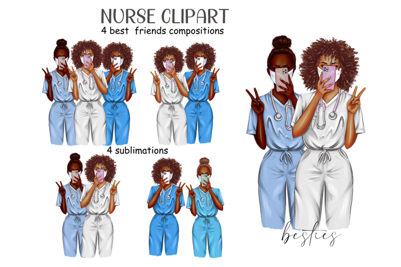 black-nurse-clipart-9-png-files-for-sublimations