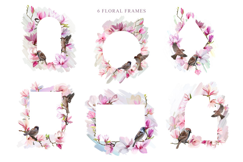 sparrow-and-magnolia-hand-drawn-floral-frames-png