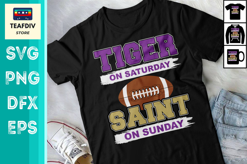 tiger-on-saturday-saint-on-sunday-svg