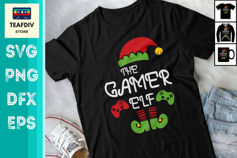 gamer-elf-family-matching-christmas-svg