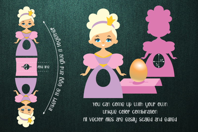 princess-easter-egg-holder-template