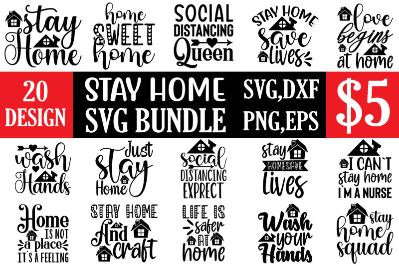 stay-home-svg-bundle