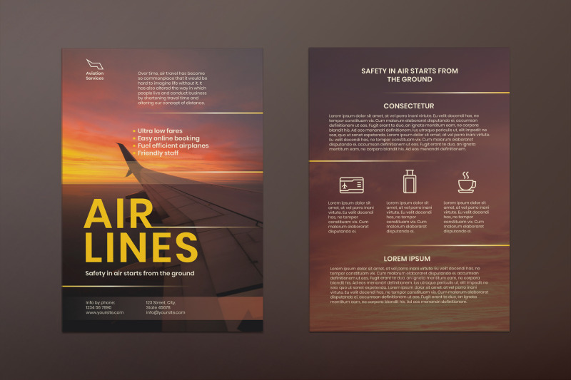 airlines-aviation-flyer-template