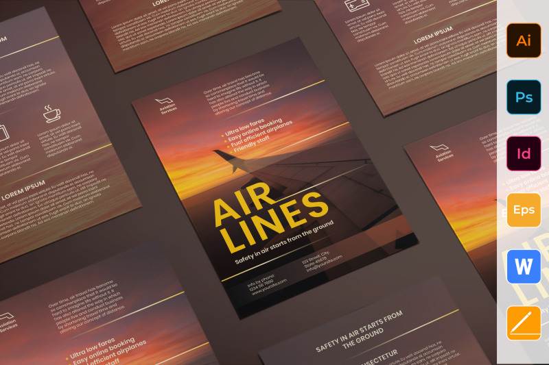 airlines-aviation-flyer-template