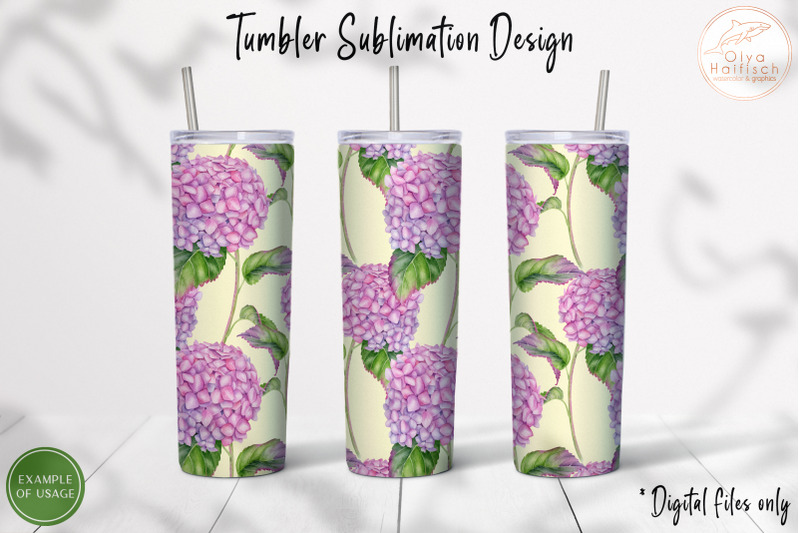 watercolor-hydrangea-tumbler-sublimation-20oz-floral-skinny-tumbler