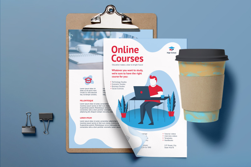 online-courses-flyer-template