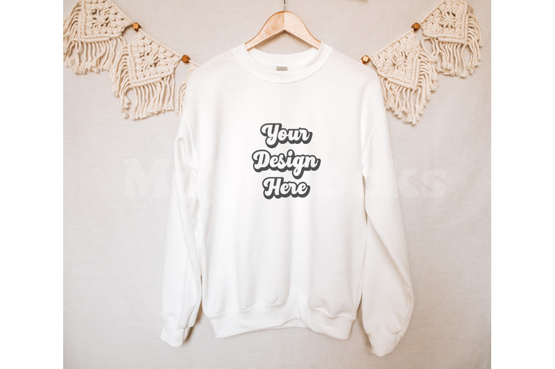 white-boho-gildan-18000-sweatshirt-mockup