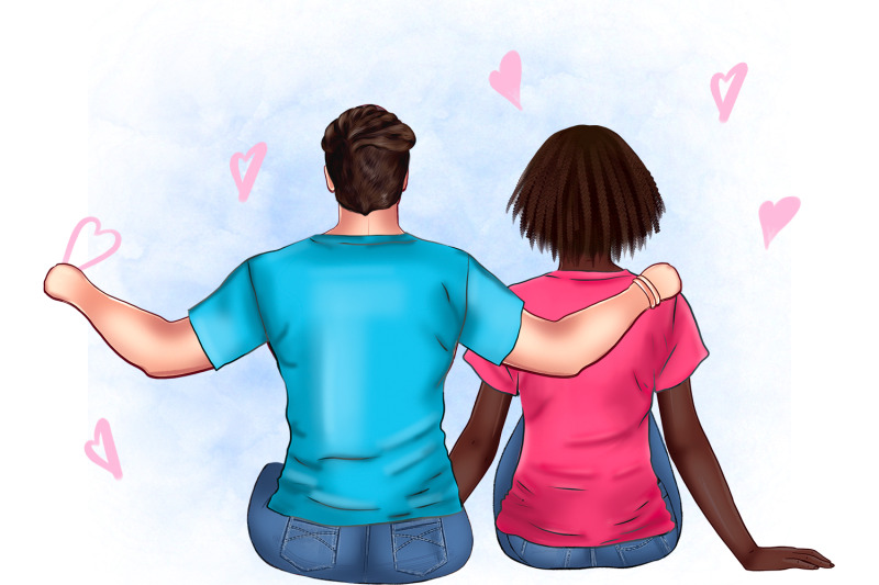 best-friend-clipart-couple-portrait