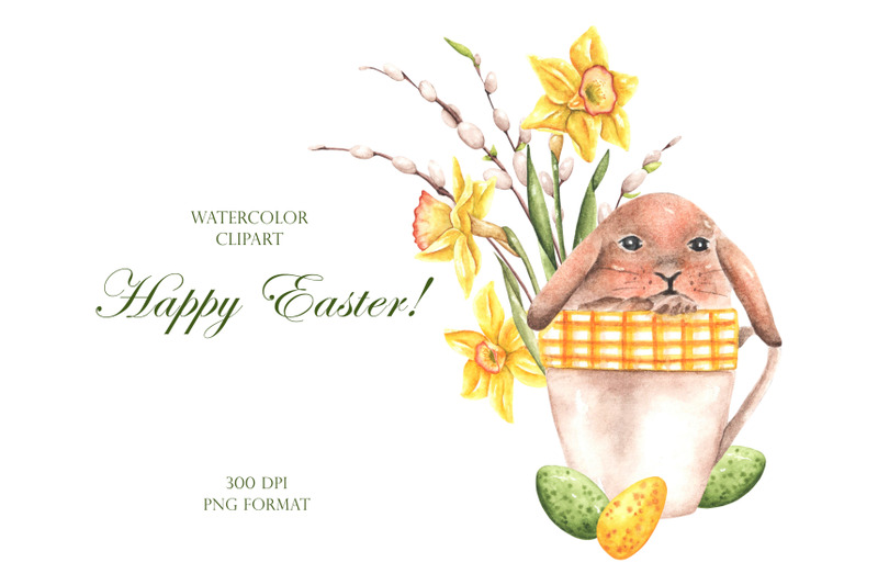 happy-easter-watercolor-clipart-easter-bunny-easter-eggs-daffodils