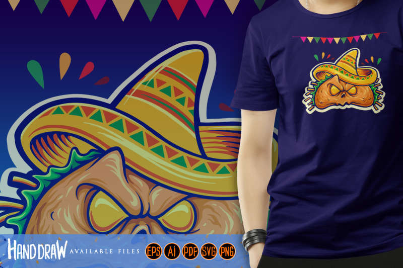 scary-delicious-tacos-restaurant-mascot-illustration