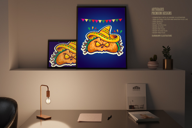 scary-delicious-tacos-restaurant-mascot-illustration