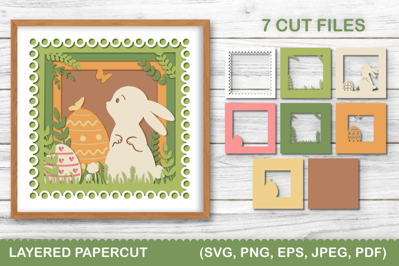 easter-bunny-3d-shadow-box-svg-layered-papercut