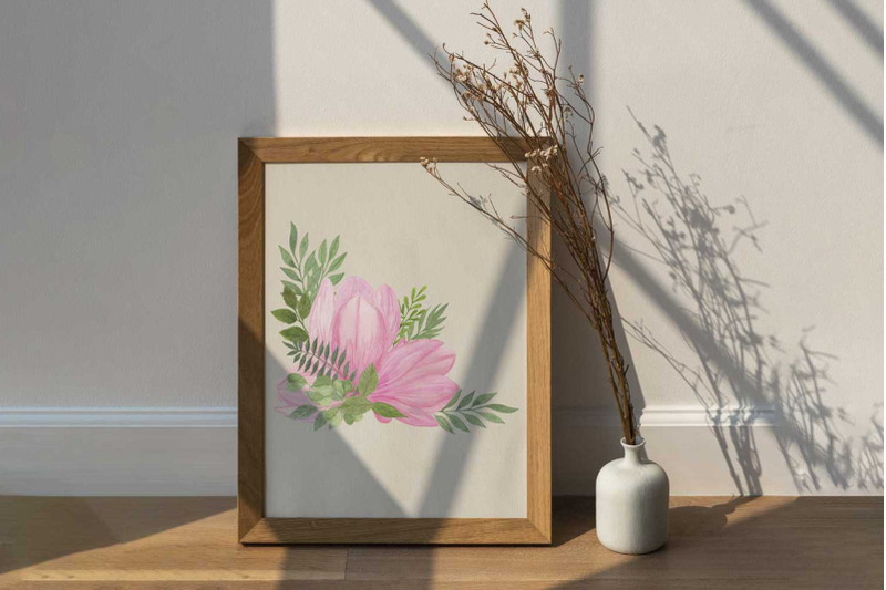 magnolia-flower-sublimation-watercolor-bouquet