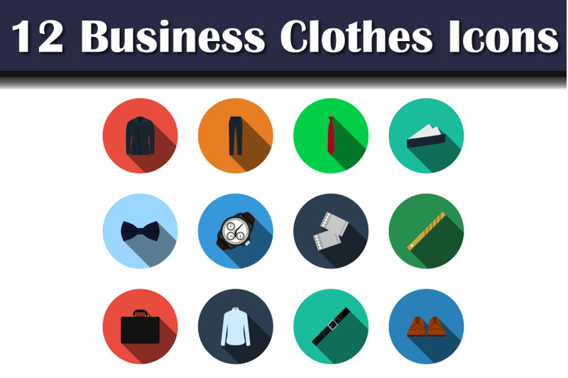 business-clothes-icon-set