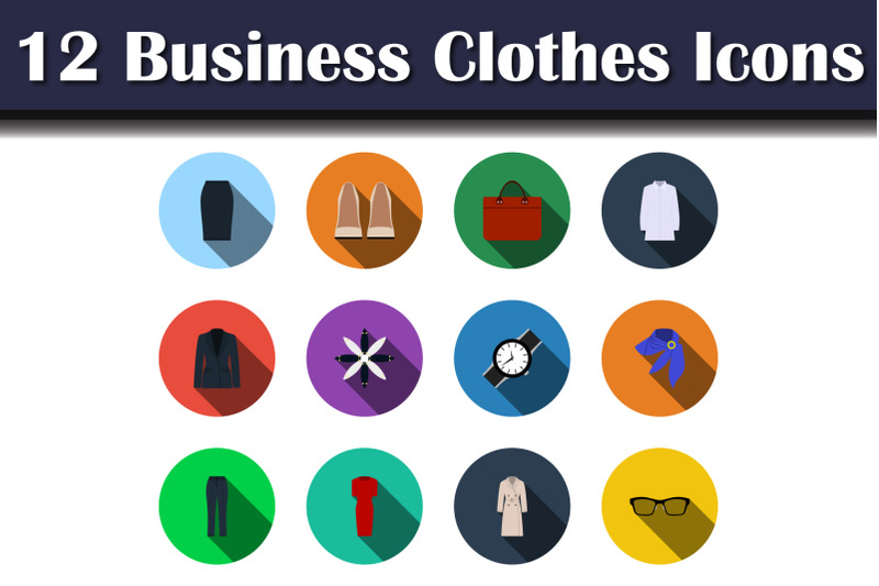 business-clothes-icon-set