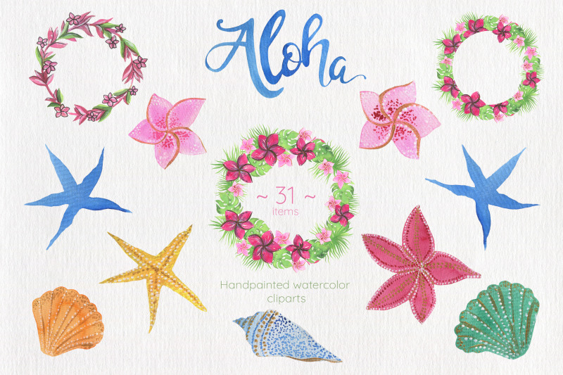 aloha-clipart-watercolor-tropical-design-hawaiian-style