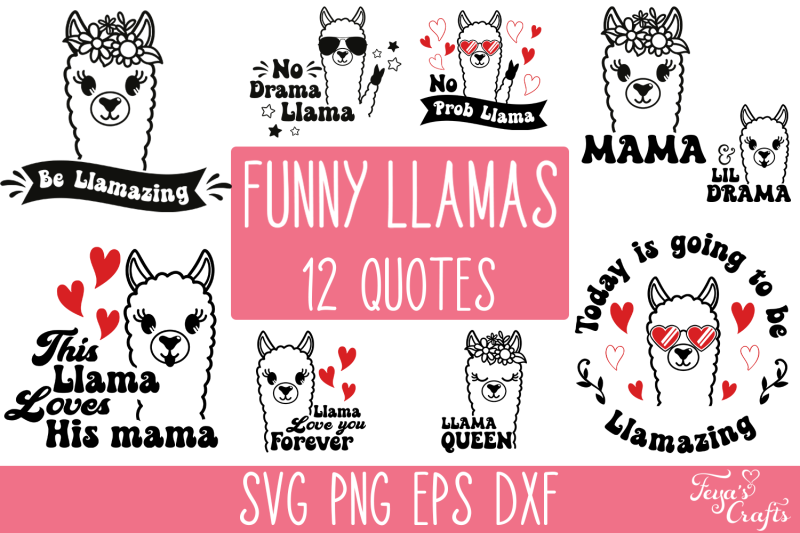 funny-llama-svg-cut-files-bundle