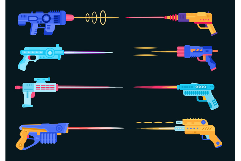 cartoon-alien-space-blasters-shoot-lasers-and-beams-toy-gun-fight-wit