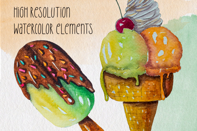 fruity-watercolor-summer-clipart-with-ice-cream
