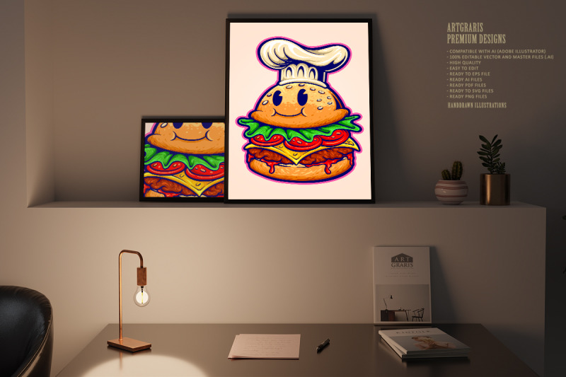 burger-chef-food-cartoon-character-logo-mascot-svg