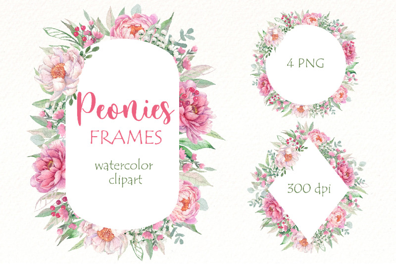 peonies-frame-png-bundle-watercolor-floral-frames-clipart